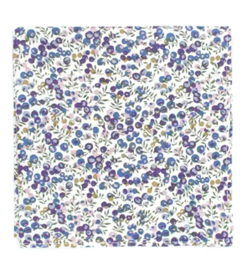 L.A. Smith Liberty Print Pocket Square Wiltshire Bud Blue LIBTPH75/3